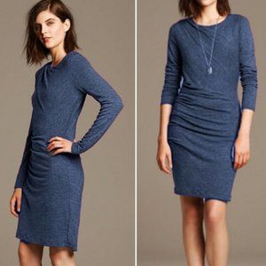 Banana Republic ruched long sleeve Jersey dress
